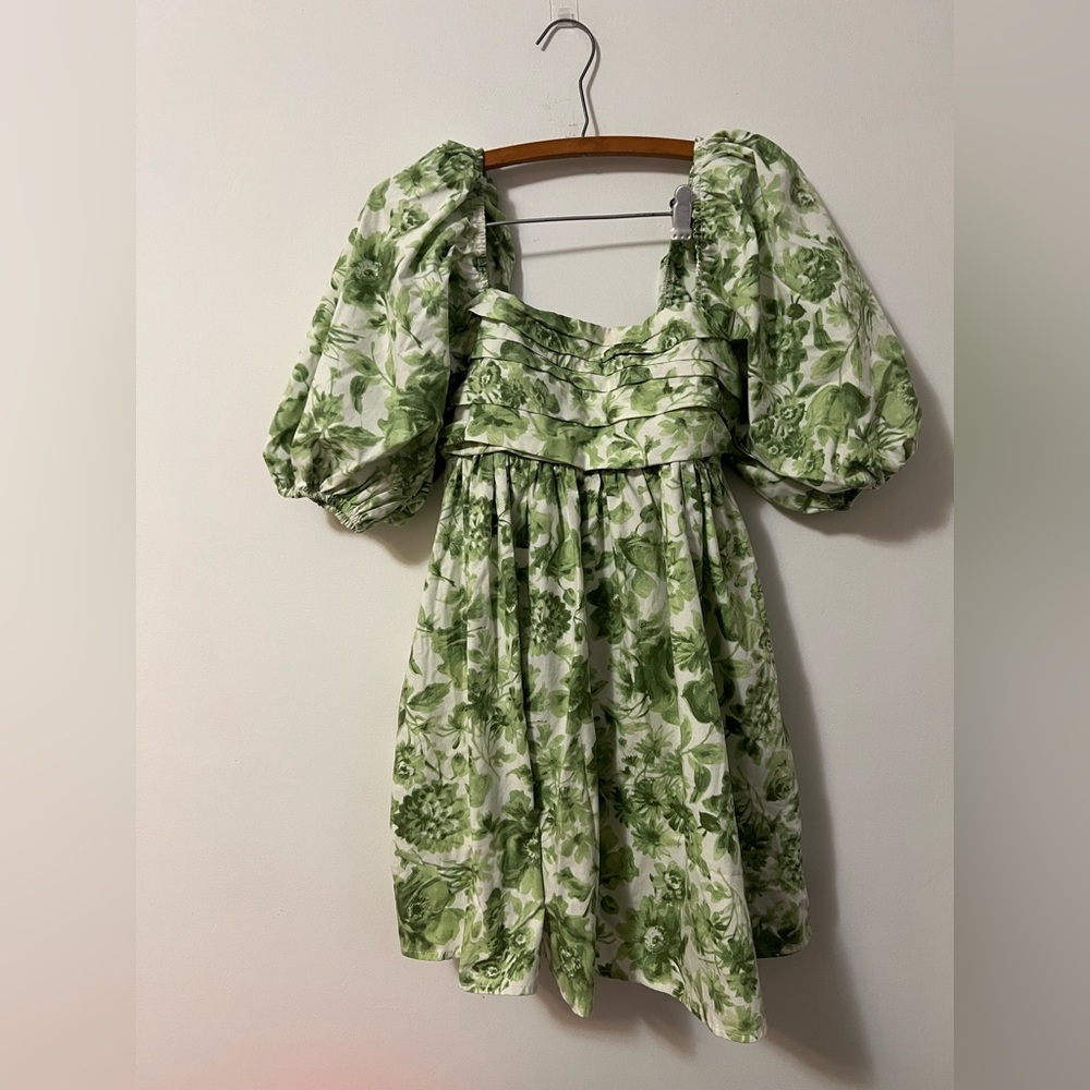Abercrombie and Fitch Emerson Poplin Puff Sleeve Dress - Picture 2 of 3